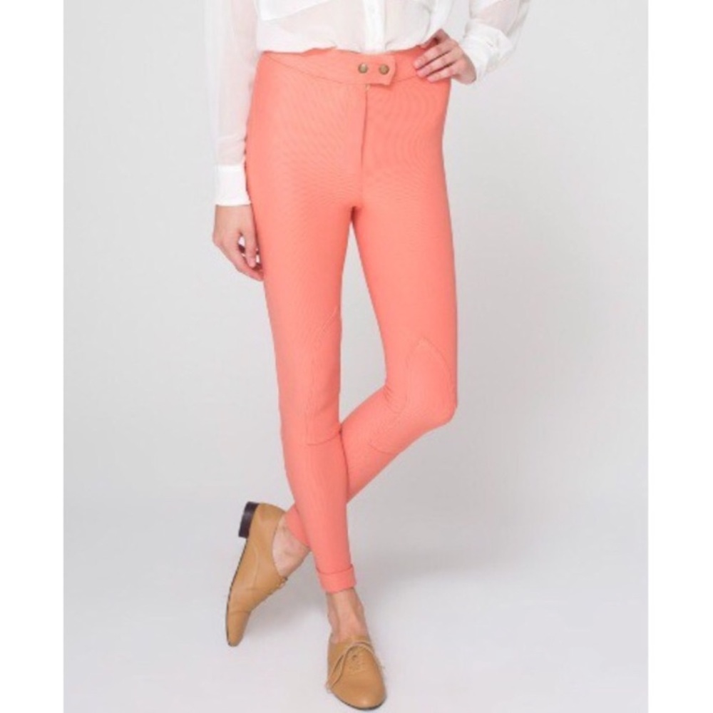 American Apparel Ribbed Riding Pants XS in RARE Pink Cheeks - Picture 5 of 8